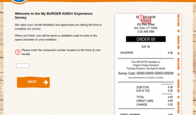 My BK Experience Survey