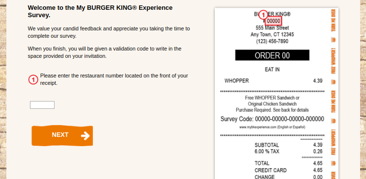 My BK Experience Survey