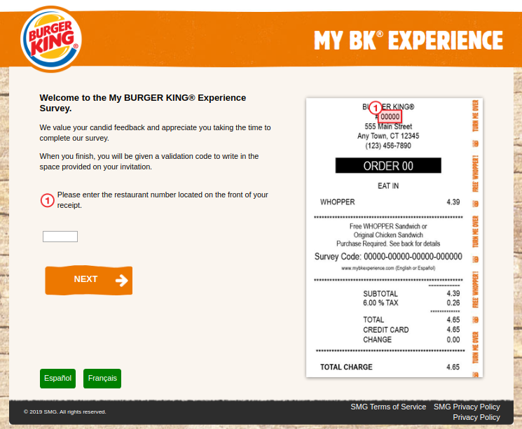 My BK Experience Survey