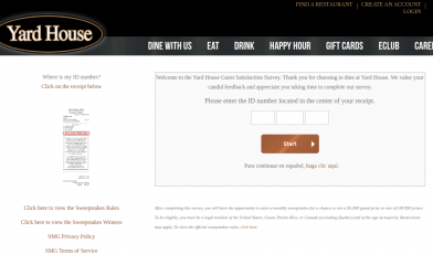 Yard House Survey
