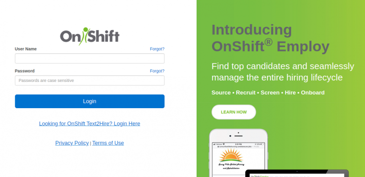 OnShift Login