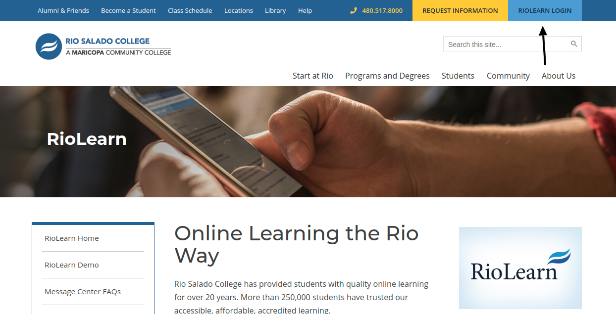 Rio Salado Login
