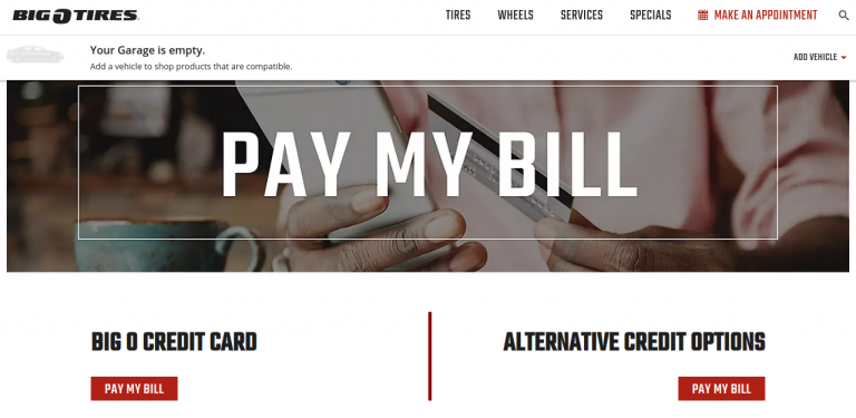 Big O Tires Credit Card Logo
