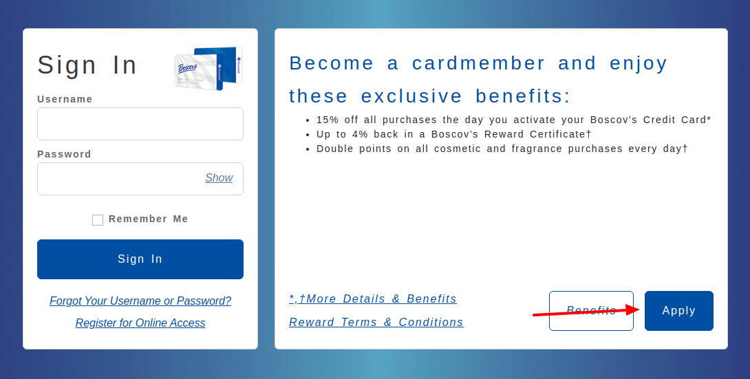 Boscovs Credit Card Apply