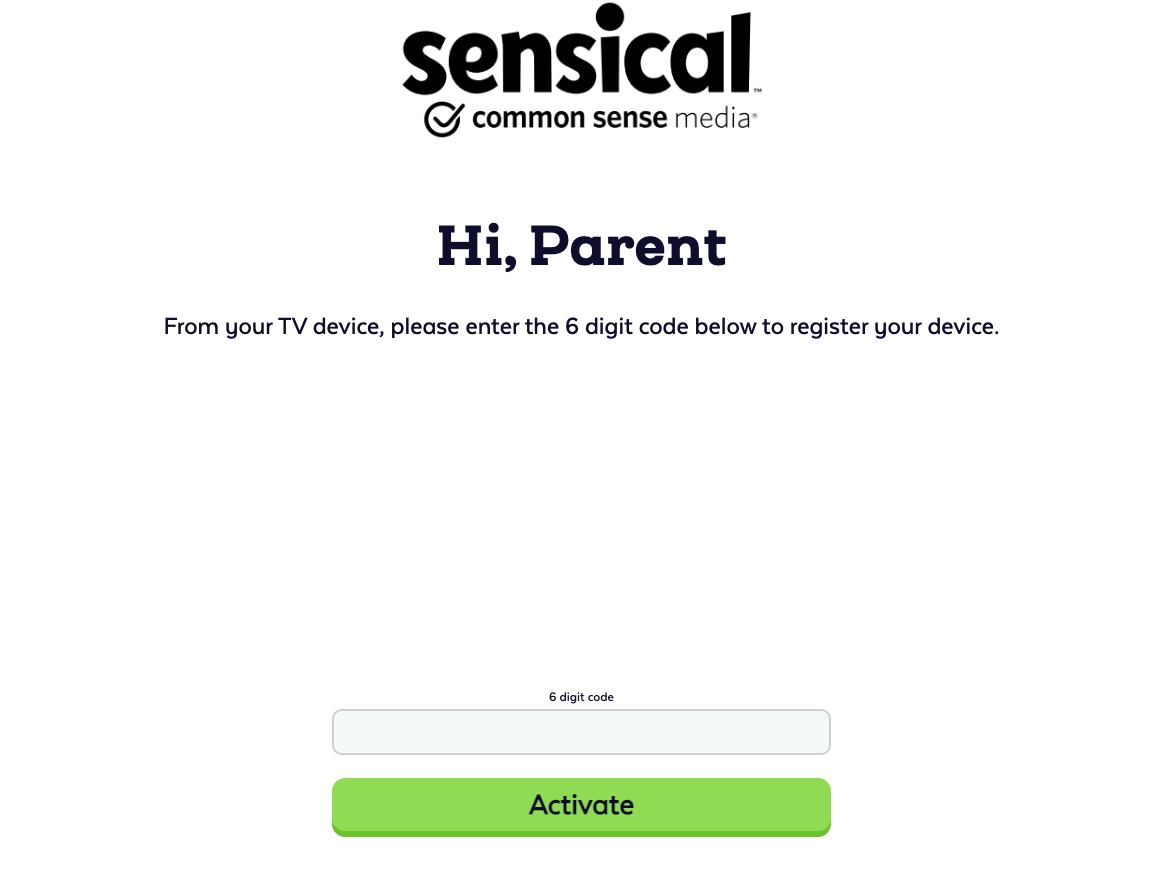 activate sensical tv