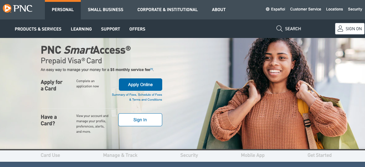 PNC Smart Access Prepaid Card