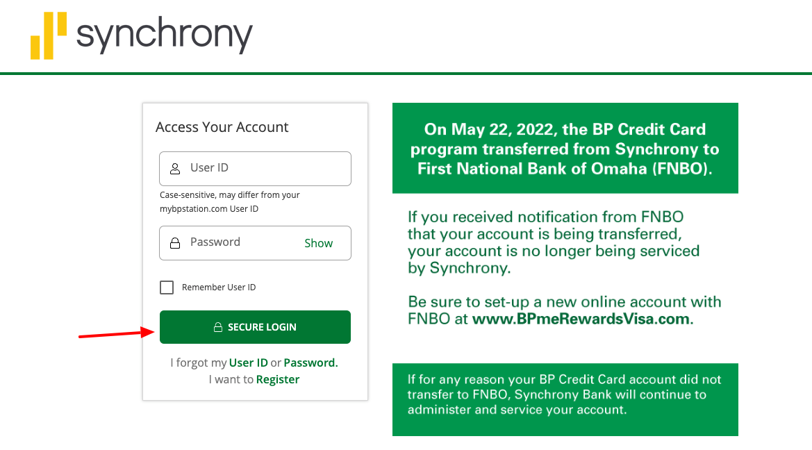 bp gas card login