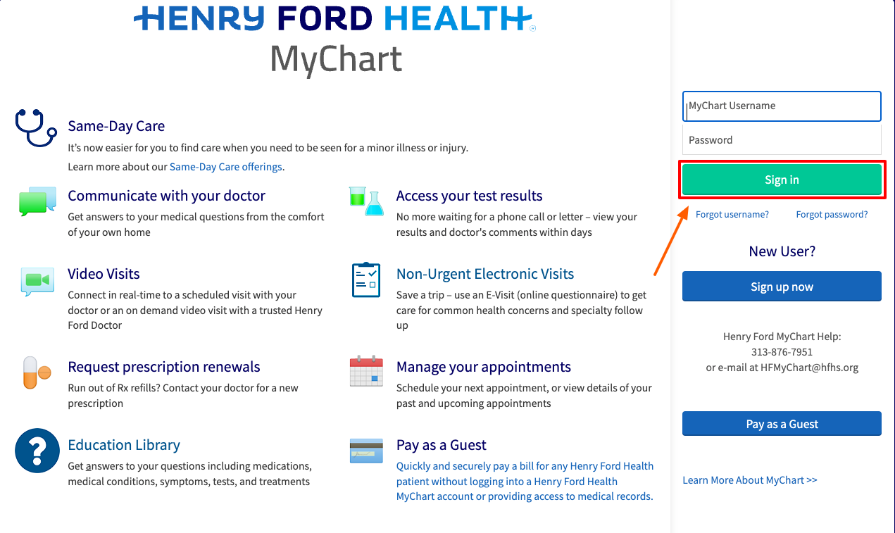 henry ford mychart login