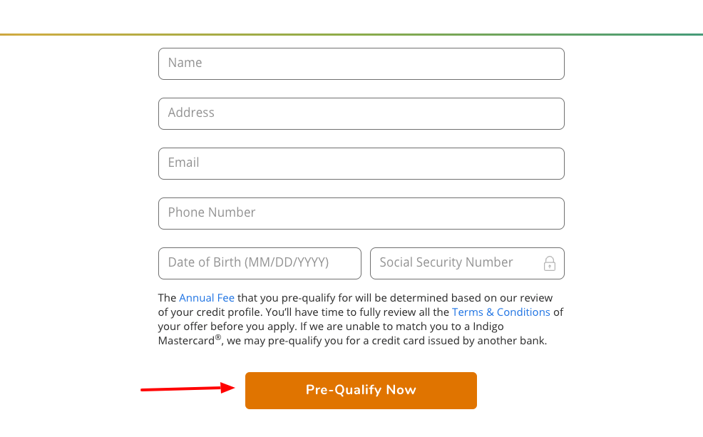 indigocard pre-qualify now