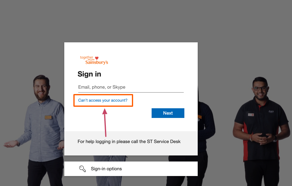 sainsburys cant access account